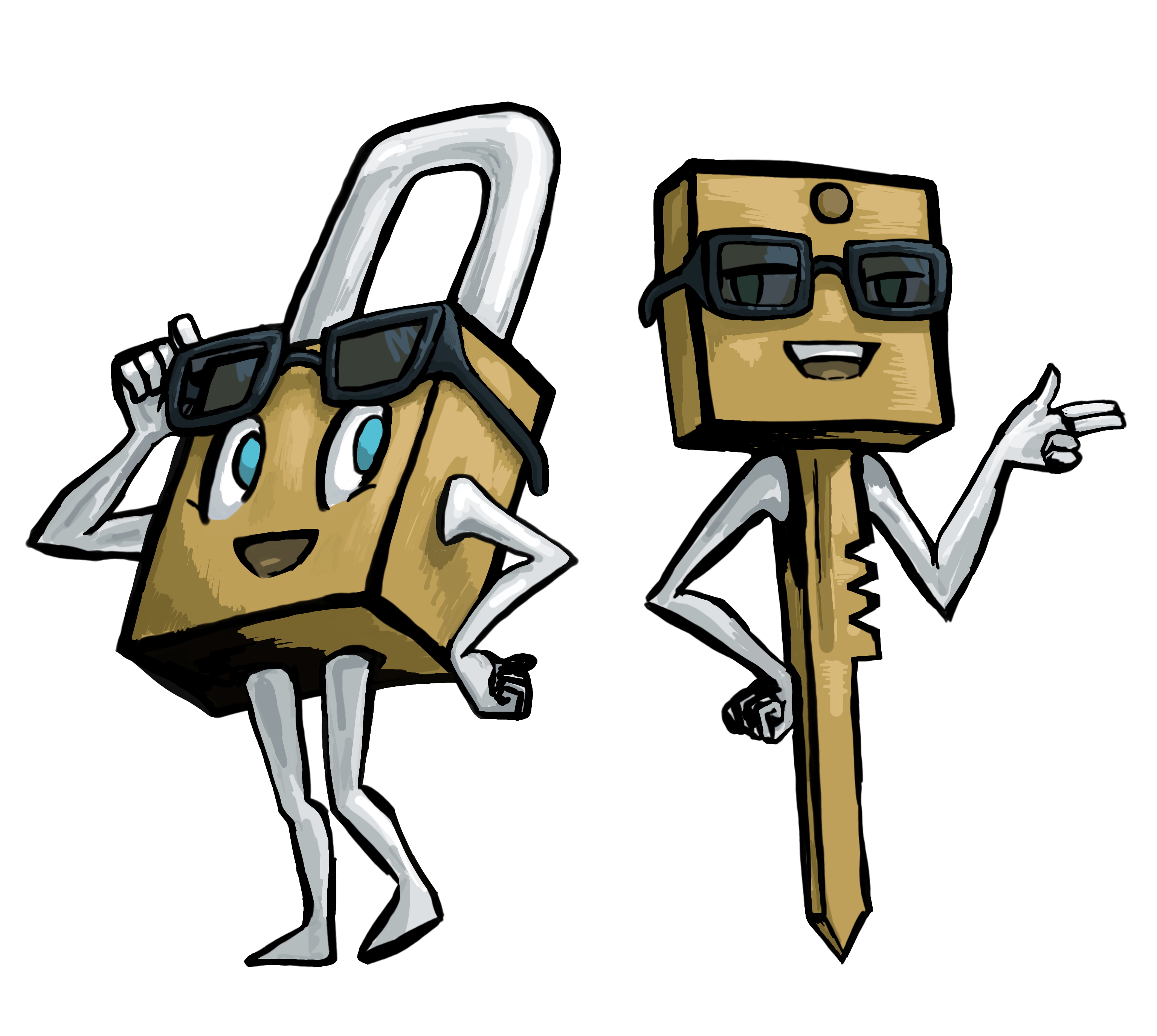 Lock & Key Dude Logo
